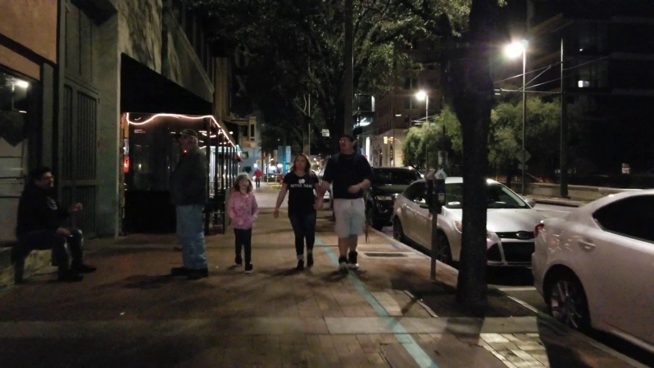Walking Tour Downtown Tucson, Arizona at Night I Ambient city sounds I 4K