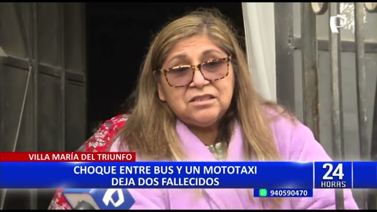 Choque entre bus y mototaxi deja dos muertos en VMT: vecinos denuncian falta de semáforos