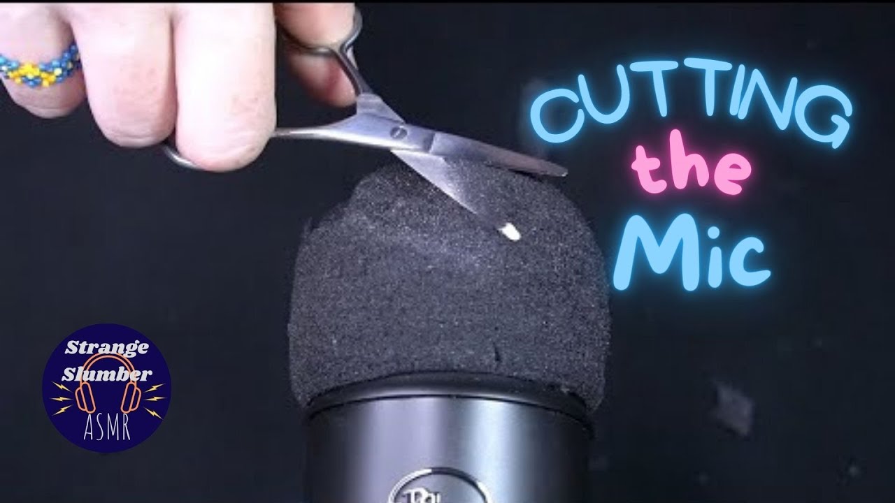 Mic cutting with scissors ASMR