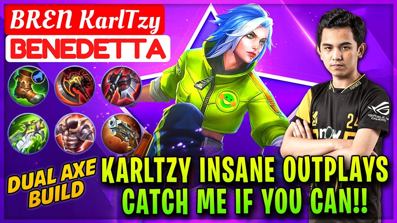 KarlTzy Insane Outplays, Catch Me If You Can [ BREN KarlTzy Benedetta ]  Gojo Satoru Mobile Legends