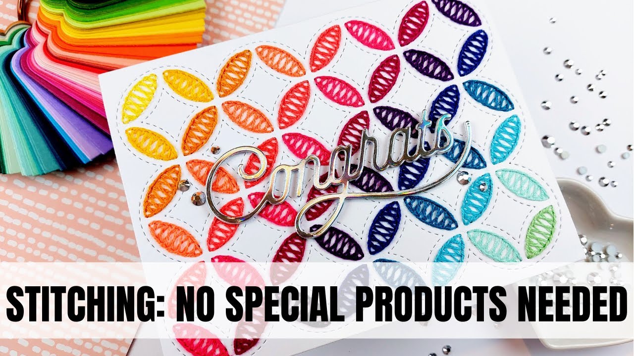 Stretch Your Stash: Stitching on Card | No Specialty Dies Needed