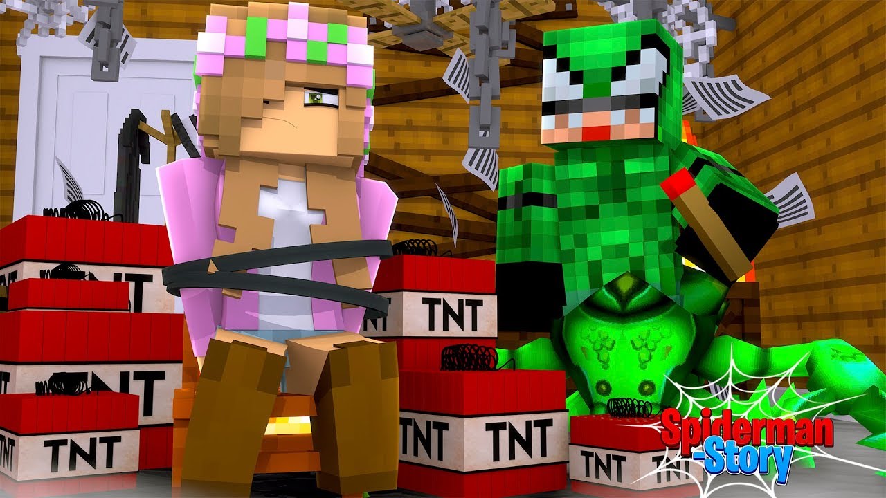 SCORPION ATTACKS LITTLE KELLY !! Minecraft SPIDERMAN STORY (Custom roleplay) w/ Sharky