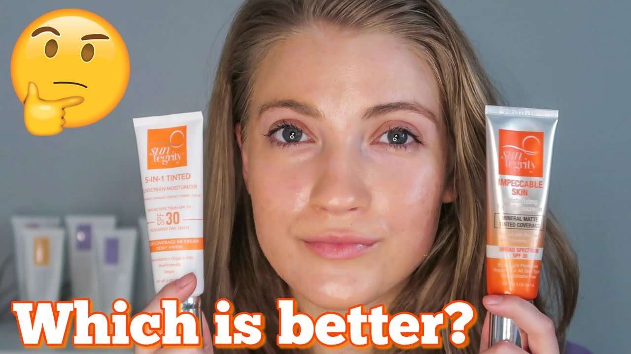 Best Tinted Mineral Sunscreen For The Face? Suntegrity 5-IN-1 Vs. Impeccable Skin Sunscreen