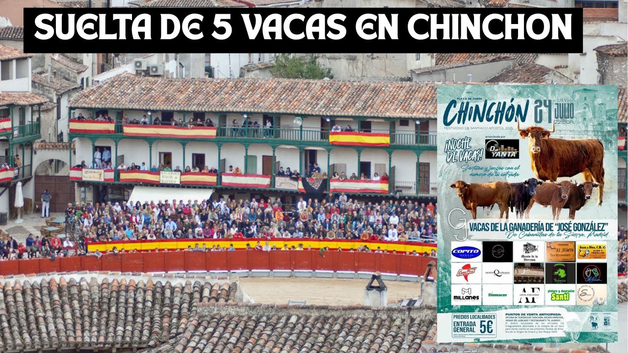 NOCHE DE VACAS EN CHINCHON CON GRAVE COGIDA
