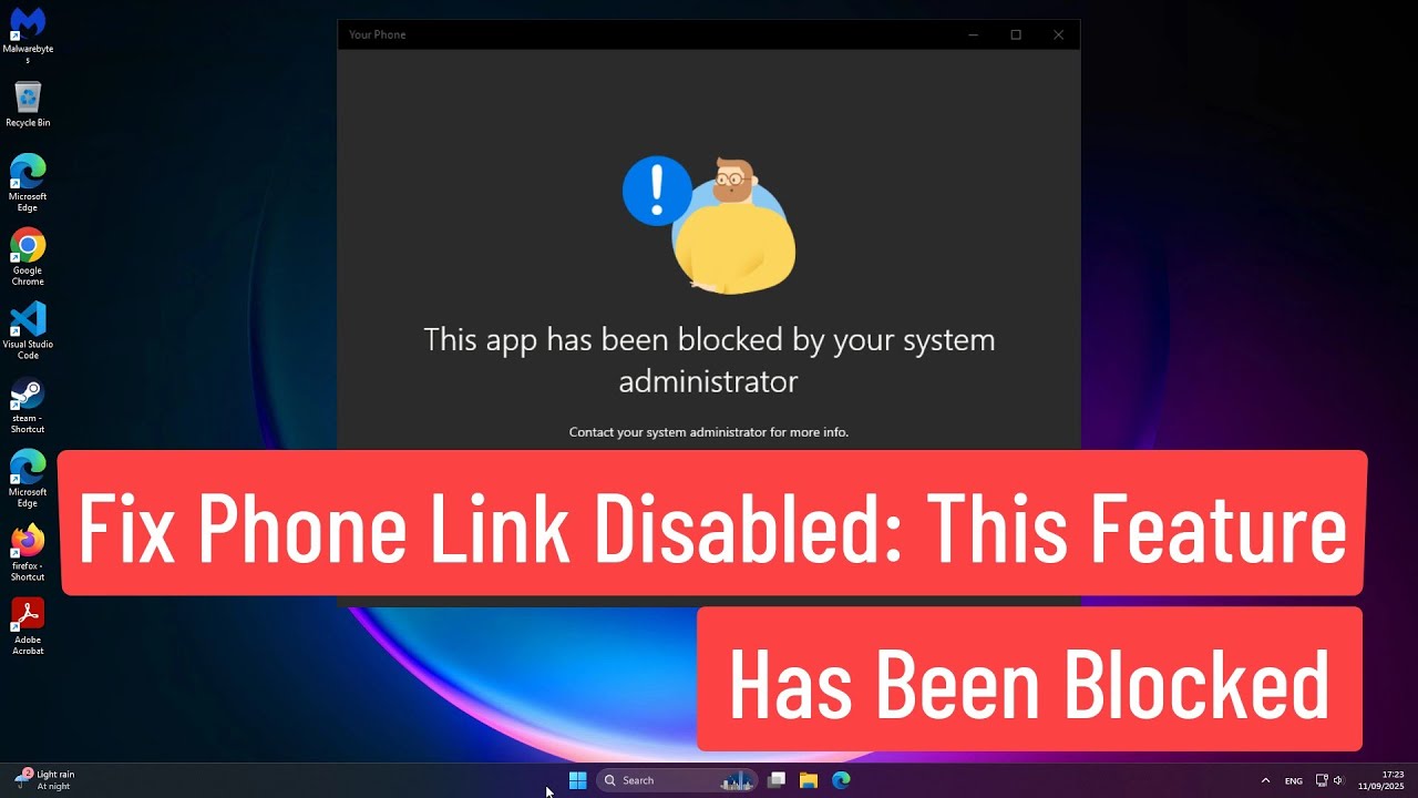 Fix Phone Link Disabled: This Feature Has Been Blocked by Your System Administrator in Windows 11/10