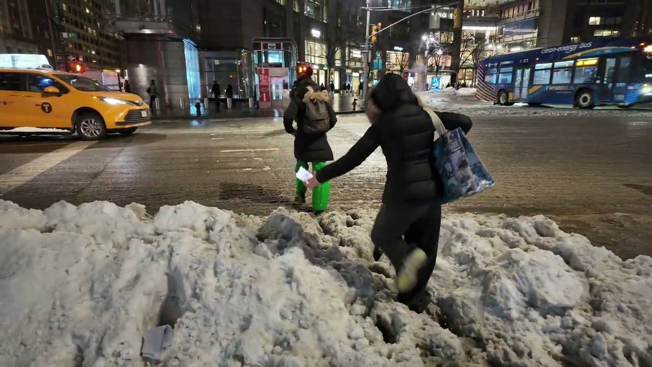New York City: Snowstorms Freezing