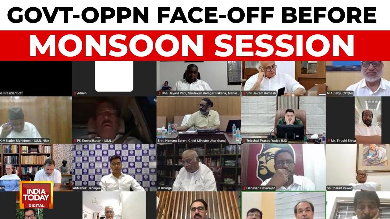 Govt-Oppn Showdown: All-party meet held as INDIA bloc lists monsoon session agenda