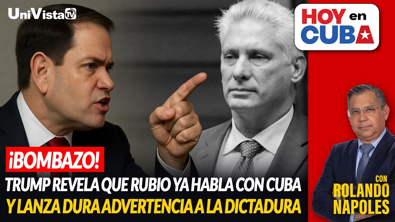 ¡BOMBAZO! Trump revela que Rubio ya habla con Cuba y lanza dura advertencia a la dictadura