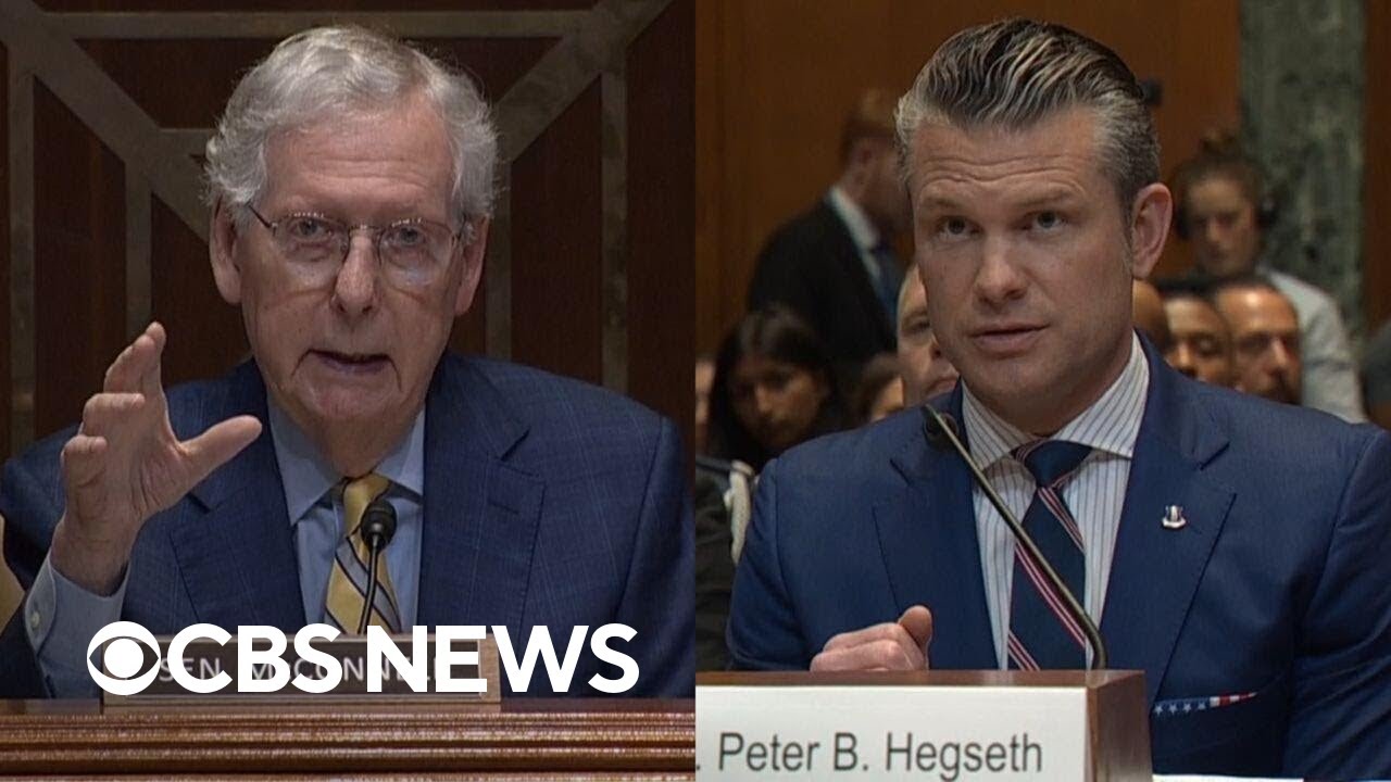 Watch: McConnell questions Hegseth on Russia-Ukraine war