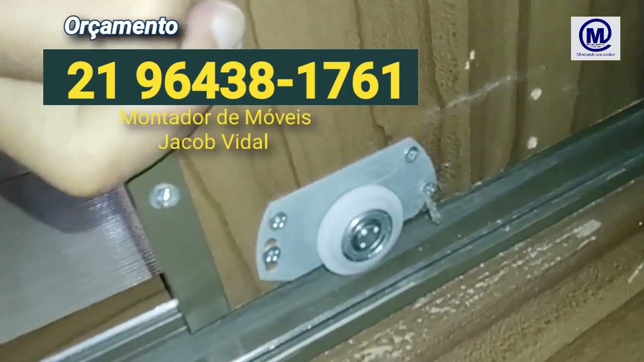 Porta de correr de guarda roupa saiu do trilho? Caiu? Eu conserto! Montador de Móveis Jacob Vidal