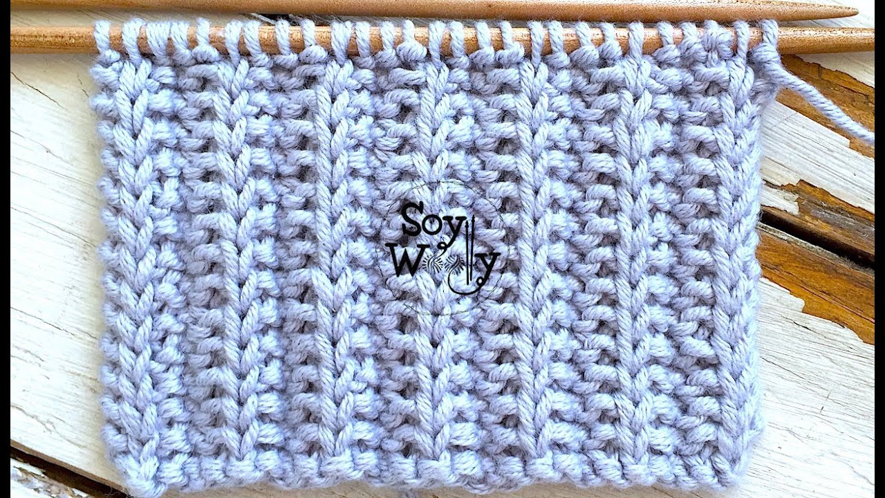 Punto Reversible muy f&aacute;cil para tejer Bufandas en dos agujas (2 vueltas y no se enrosca) -Soy Woolly