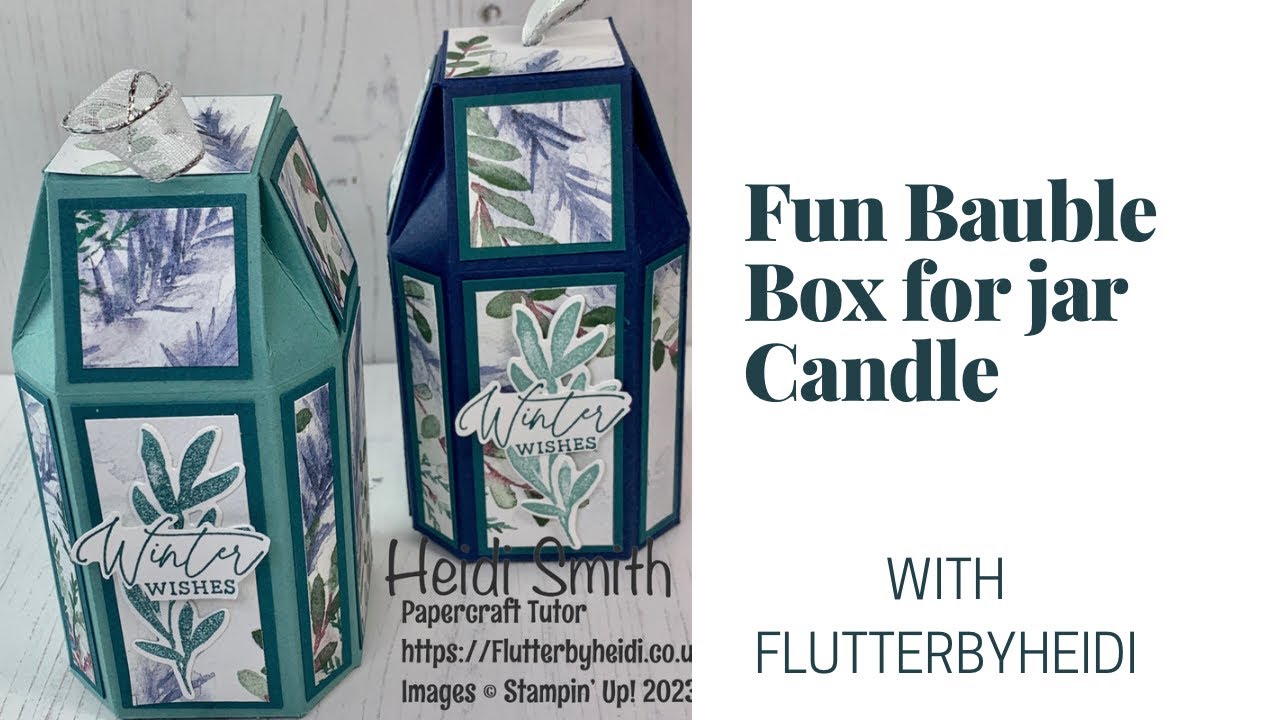 Elegant Bauble Topped Gift Box for small to medium jar candle