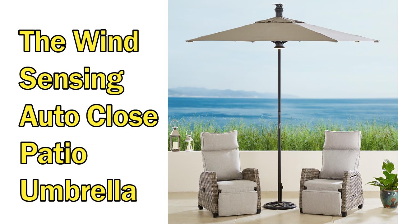 The Wind Sensing Auto Close Patio Umbrella