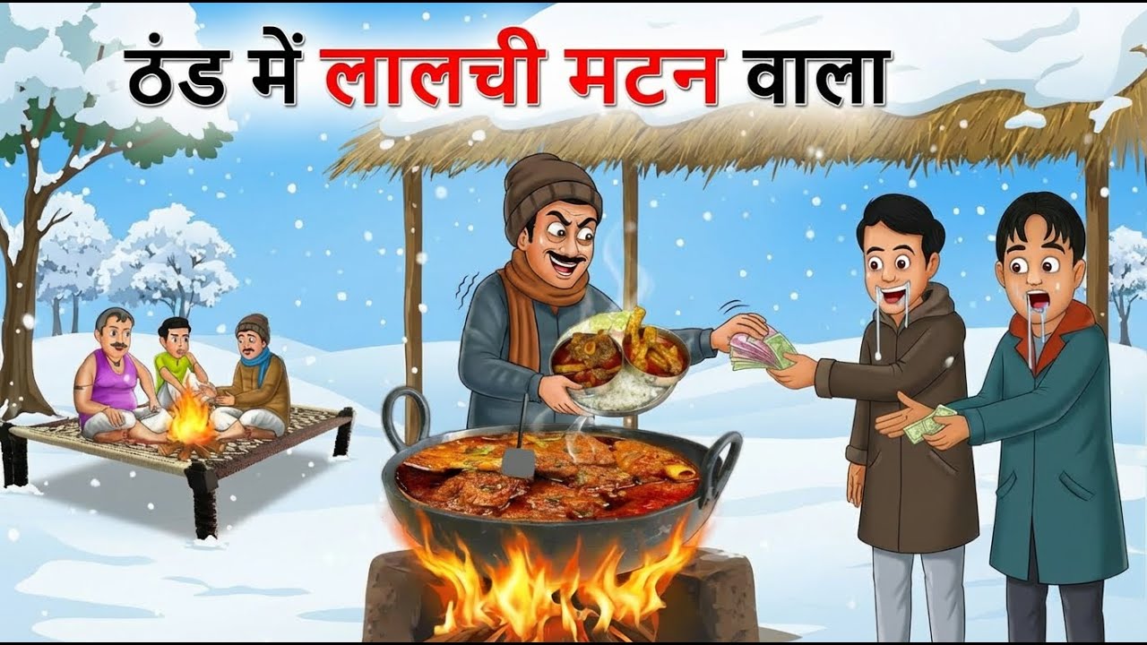 ठंड में लालची मटन वाला | Laalchi Mutton Wala Hindi Kahani | Moral Stories