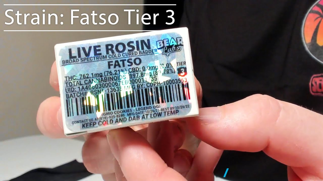 One Dab Review Bear labs Live hash rosin Fatso Tier 3
