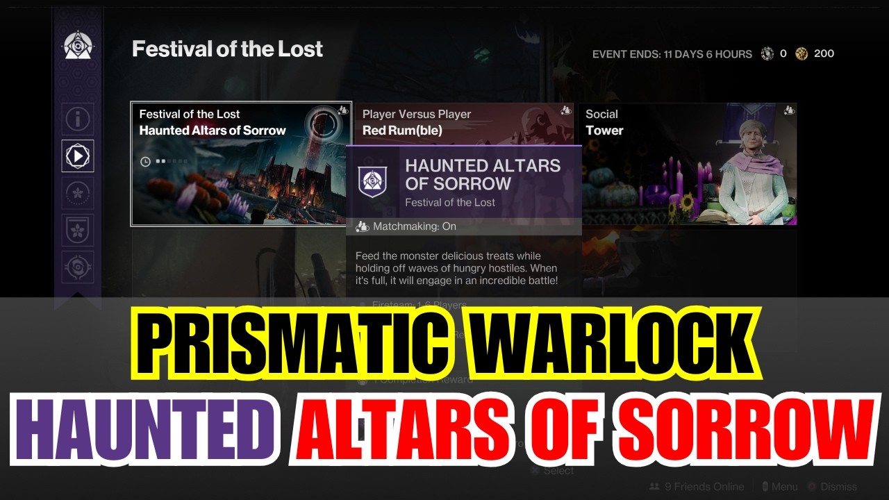 Haunted Altars of Sorrow with Prismatic Warlock in Festival of the Lost 2025 Destiny 2