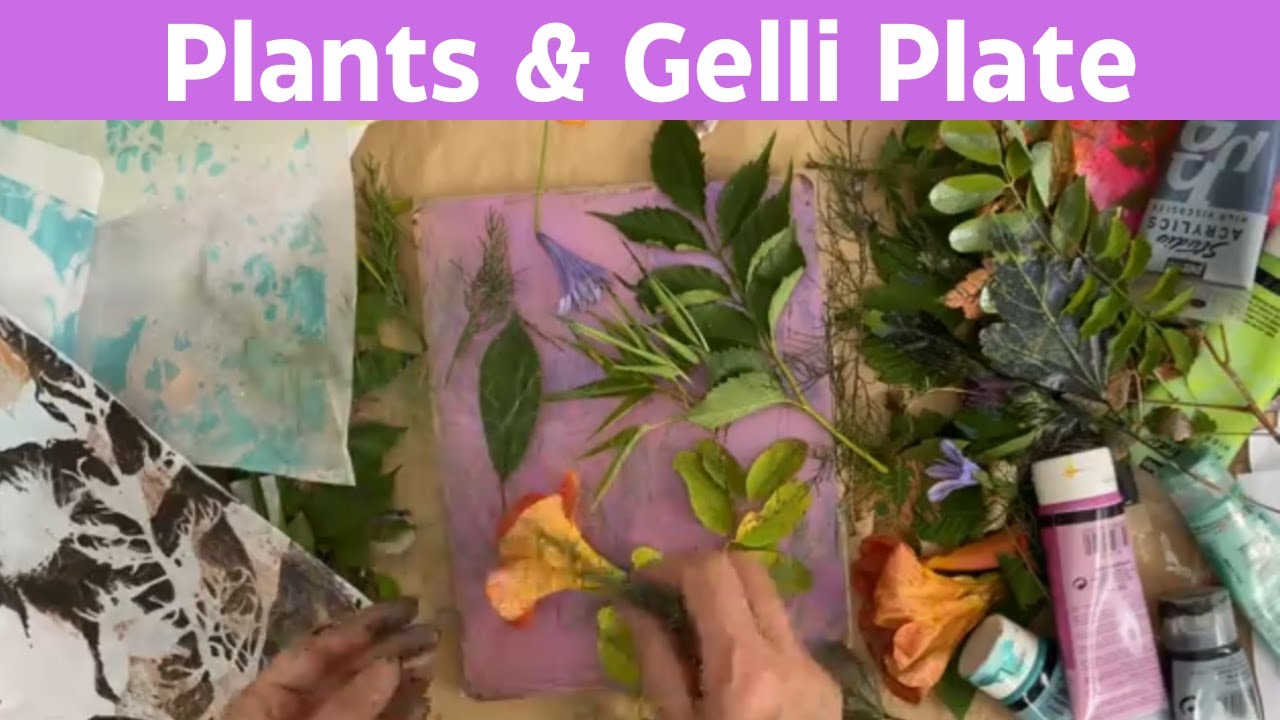 Plant Gelli Printing! Easy Technique For Beginners!