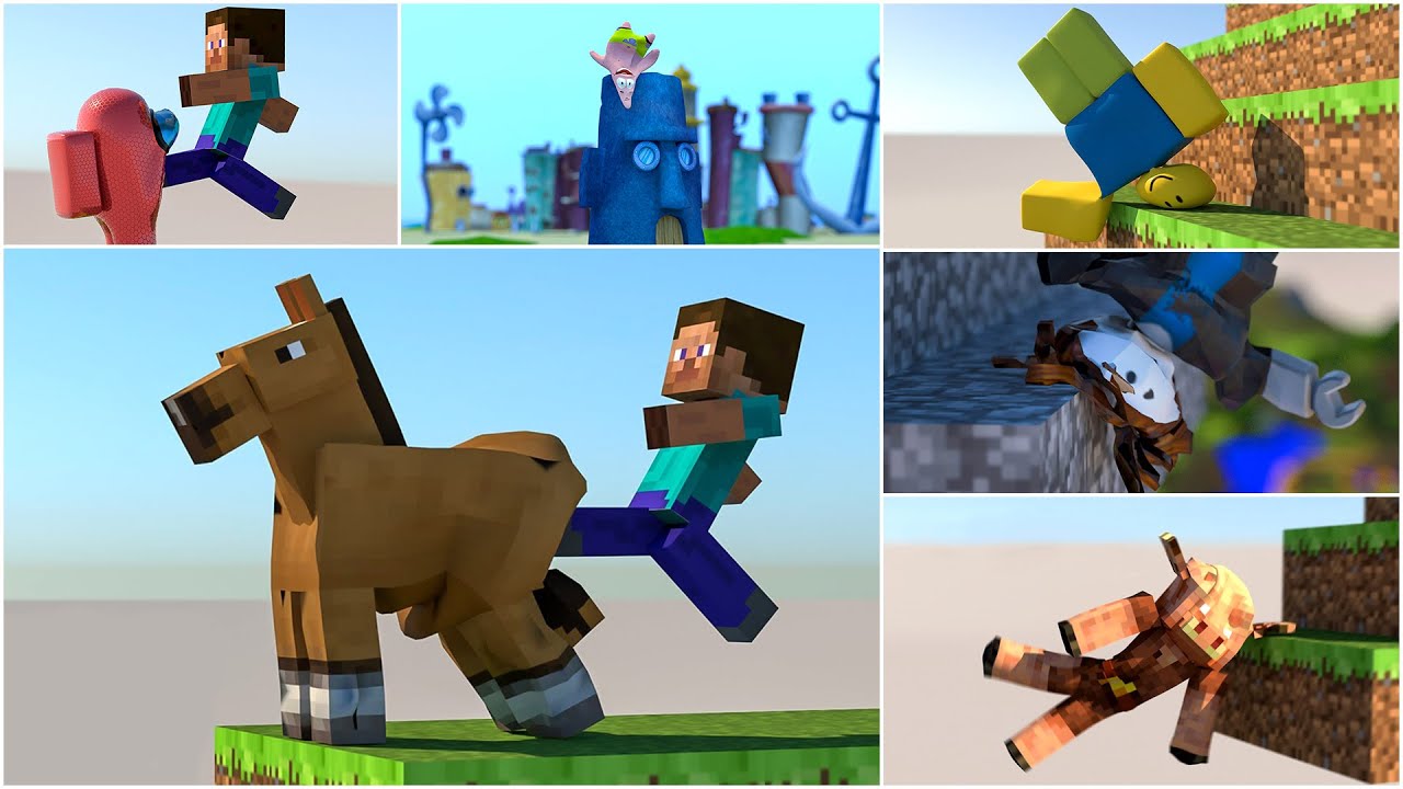 Softbody Simulations Compilation -  Minecraft & Roblox #Softbody 😋