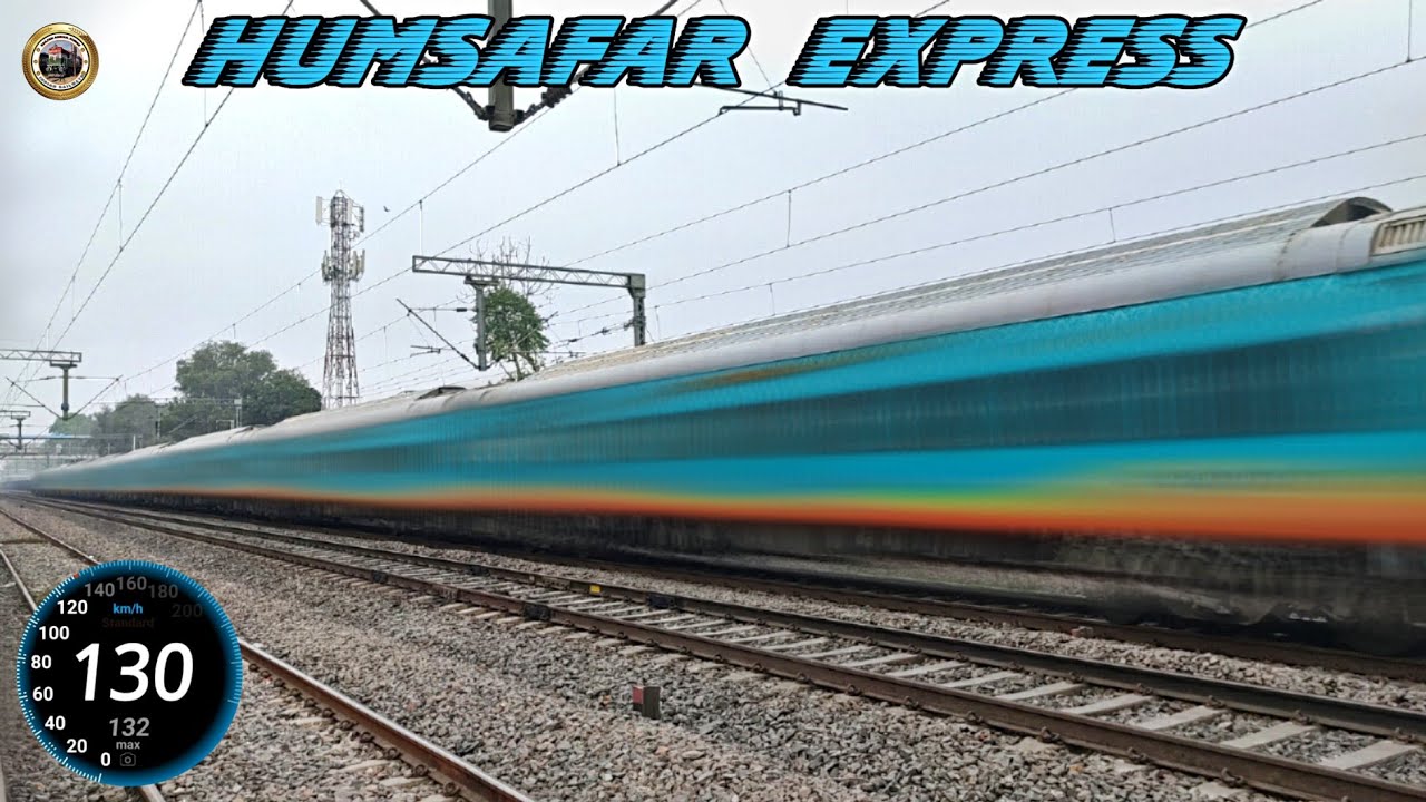 WAP-5 High Speed Encounter Prayagraj HUMSAFAR Express Thrases Bamhrauli @ 130 Kmph🔥🔥 !!