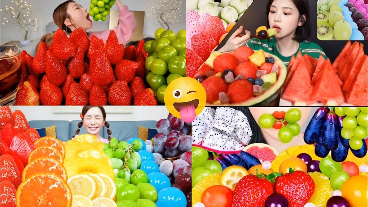 Food Cravings| BEST FRUIT PLATTER  EATING COMPILATION| ASMR MUKBANG|*EXOTIC FOOD PARTY|BIGBITES✅