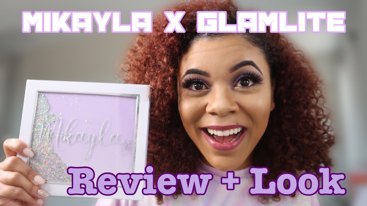 MIKAYLA X GLAMLITE PALETTE | PURPLE EYE LOOK AND REVIEW