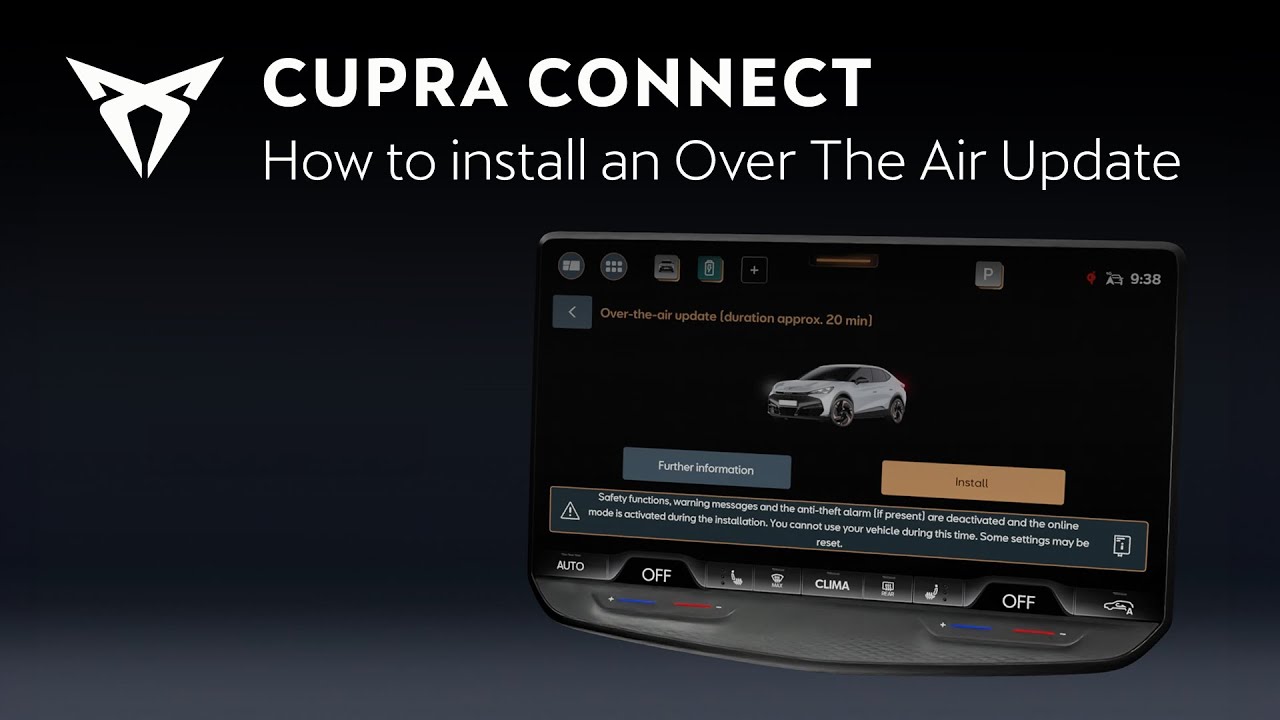 CUPRA CONNECT &ndash; How to install an Over-The-Air Update
