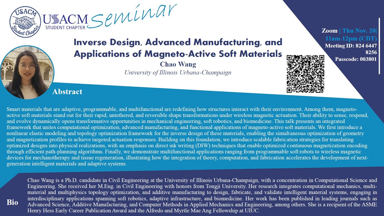Nov 2025 ‘Inverse Design, Advanced Manufacturing, and Applications of Magneto-Active Soft Materials’