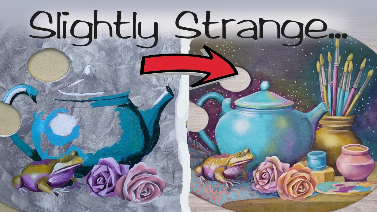Oil Painting Timelapse | How I Painted this Cosmic Still Life on an Artists Palette |  S1-Ep 04