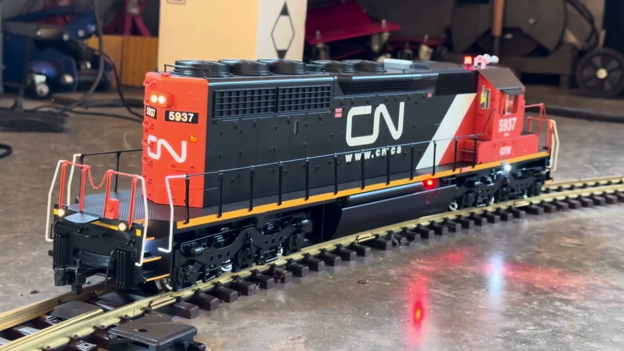 SD40-2 G-scale equipped with a Blunami 4408