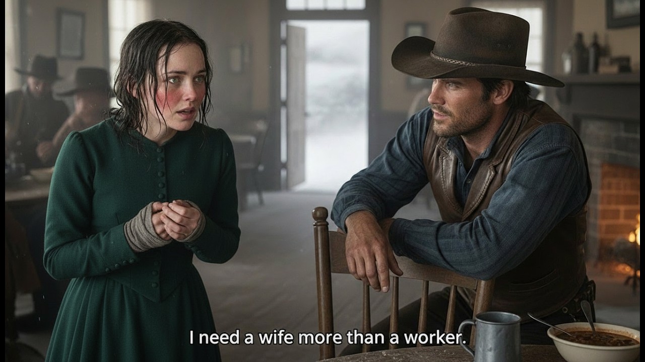 Snow Fell as She Pleaded for Work — The Cowboy Said, “I Need a Wife More Than a Hand”