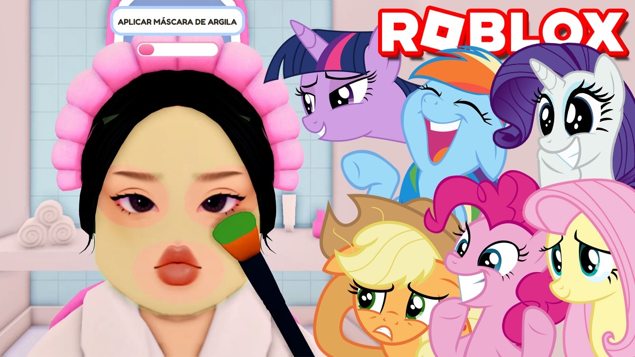 AS MANE SIX VIRARAM MAQUIADORAS no ROBLOX (Skincare Spa) #LuliRarity