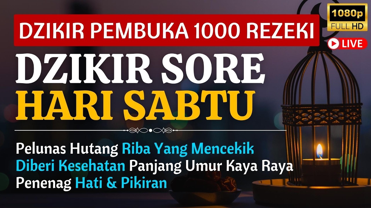 Putar 1x Saja! Dzikir Sabtu Sore !! Mustajab Pembuka Rezeki Dari Segala Penjuru Zikir Lunas Hutang