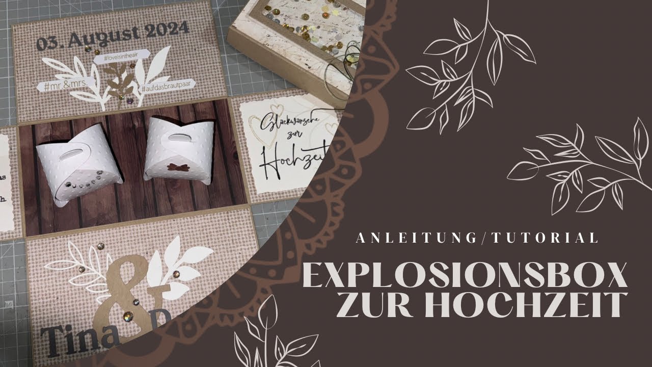 Anleitung/Tutorial Explosionsbox zur Hochzeit, Geldgeschenk, Papierliebe, DIY