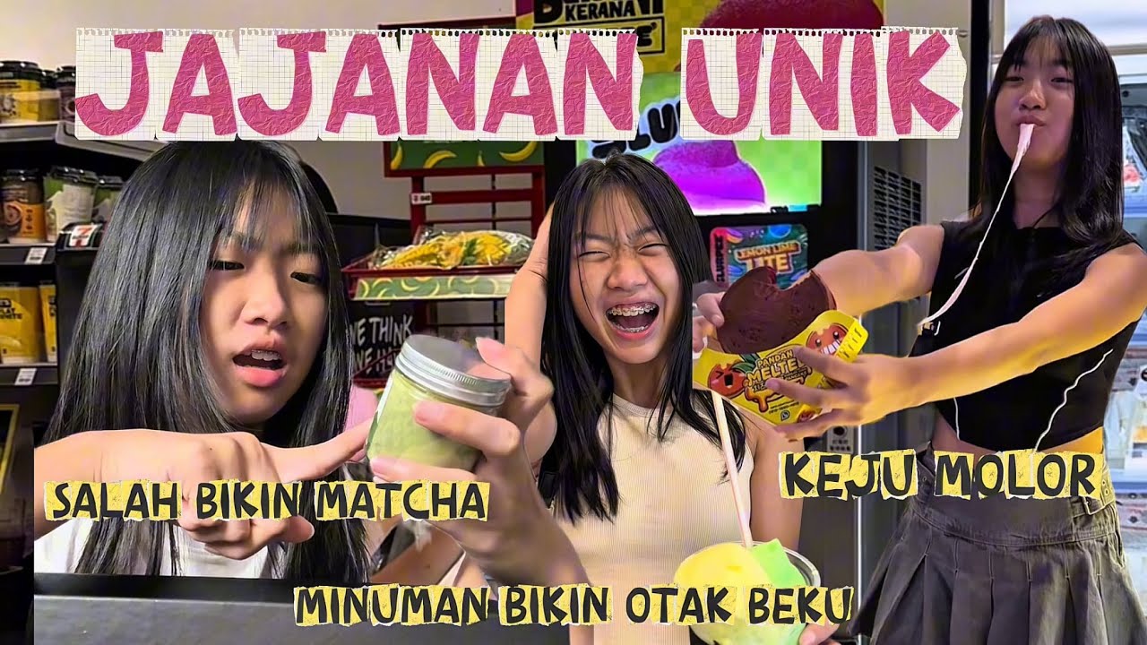 JAJANAN UNIK #dewivanow #jajananunik #slurpee #matcha