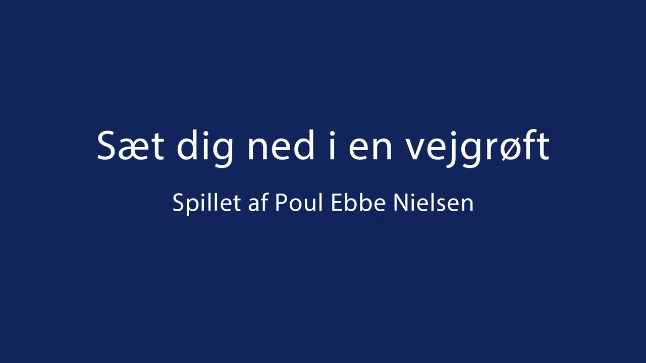 S&aelig;t dig ned i en vejgr&oslash;ft