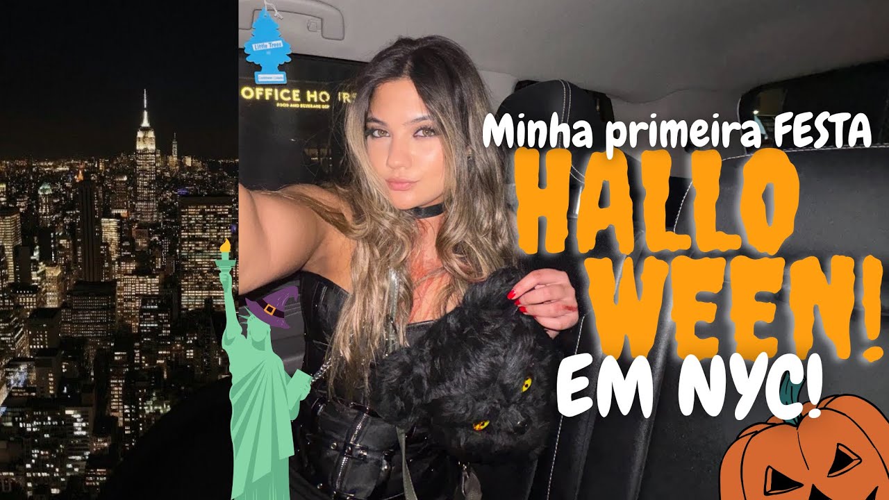 PRIMEIRA VEZ INDO SOZINHA PRA UMA FESTA EM NYC - 🎃👻🪩🗽