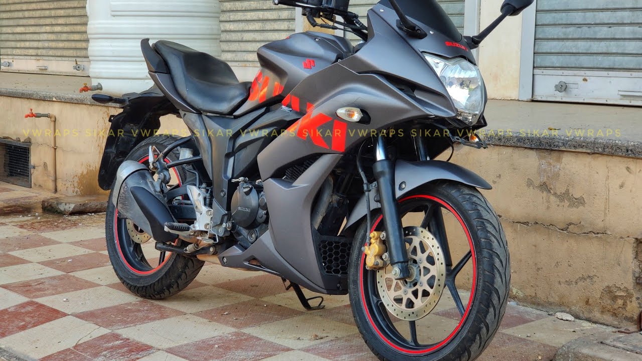 Suzuki Gixxer SF Vinyl Wrapping Charcoal Grey | Gixxer Modification | Vwraps Sikar