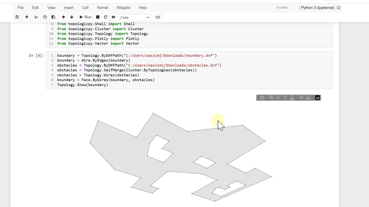 Animated Isovist Using topologicpy