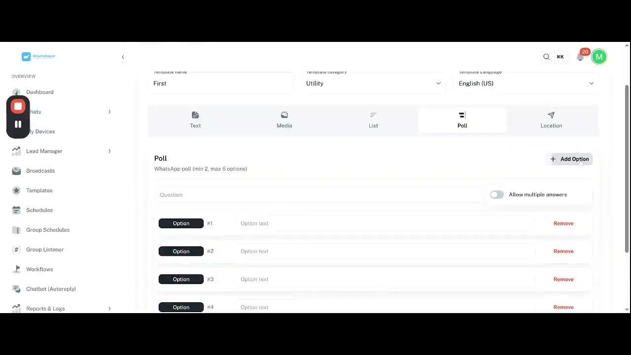 How to create Templates in Whatsboost for Whatsapp Automation