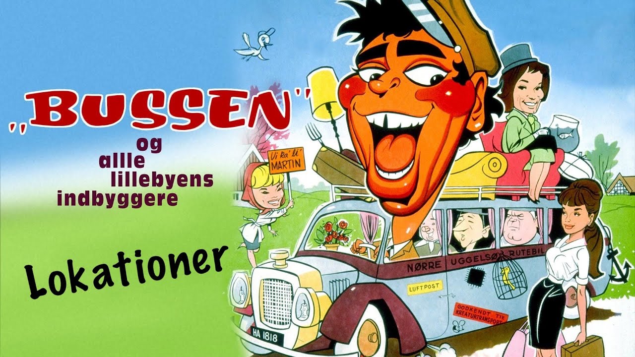 Filmlokationer - Bussen - Dirch Passer Gamle danske film .
