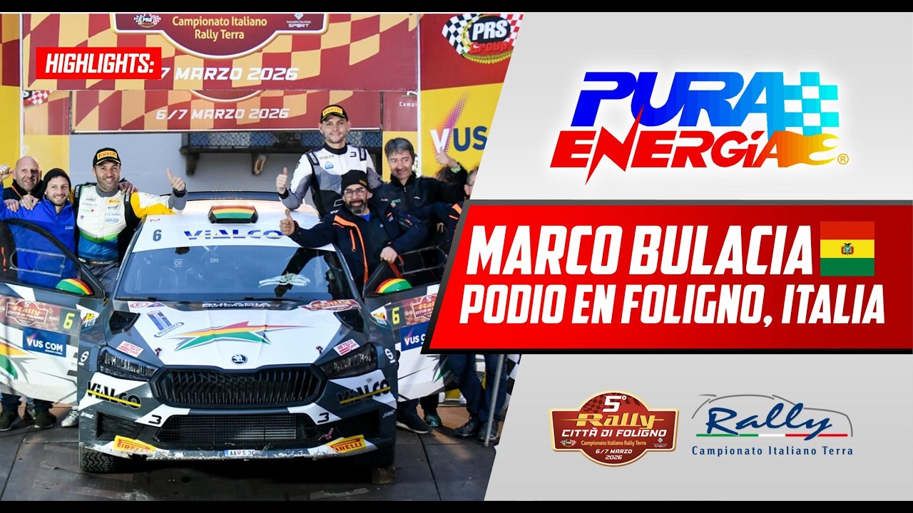 Marquito Bulacia🇧🇴 logr&oacute; podio en el Rally de Foligno, Italia | PURA ENERG&Iacute;A