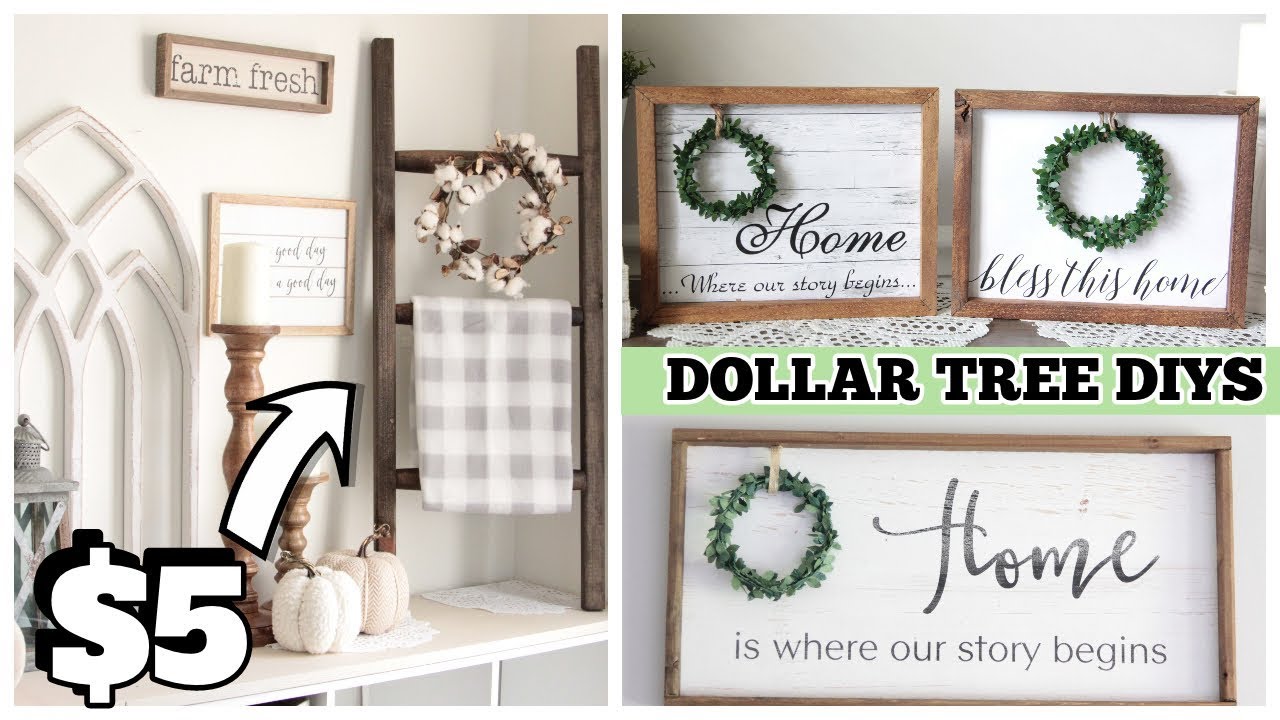 DOLLAR TREE DIY POTTERY BARN DUPES FARMHOUSE DECOR