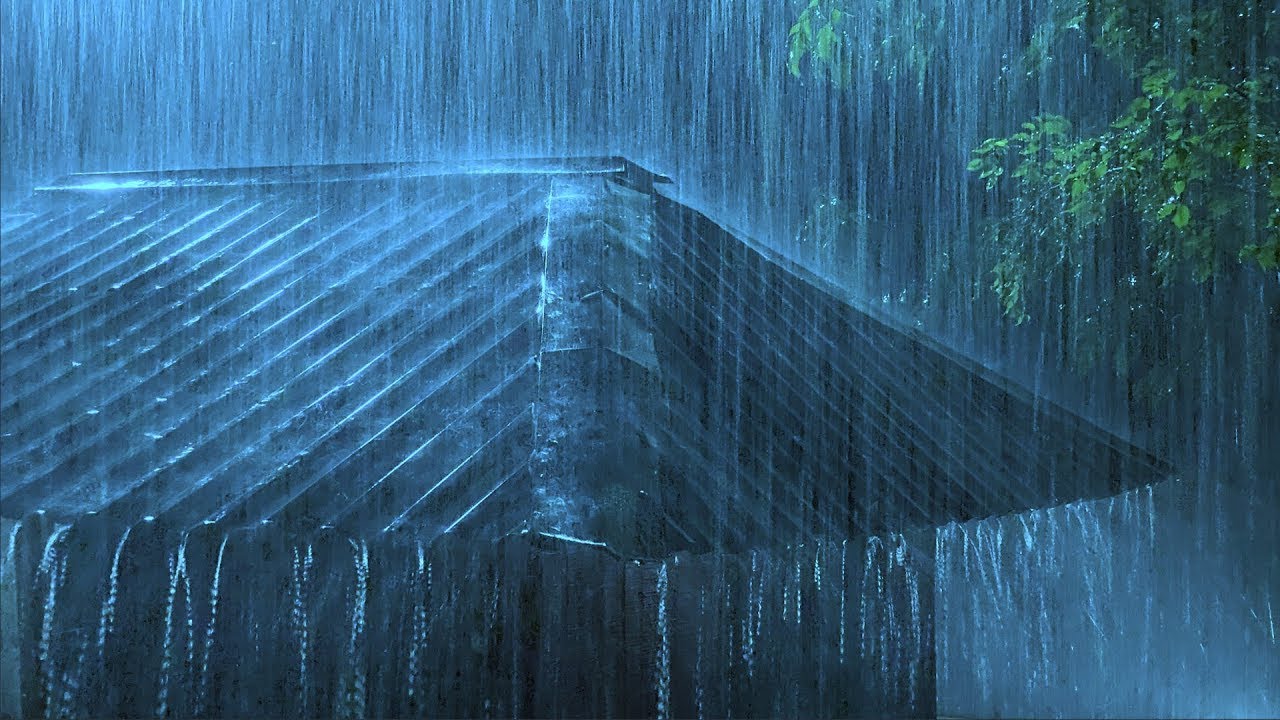 Super Heavy Rain for FAST Sleep - Deep Sleep with Heavy Rain on Tin Roof, Relax, ASMR