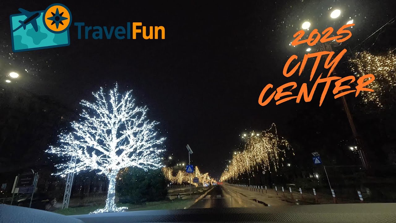 Bucharest Christmas Lights Drive 2025 – City Center Night Tour 🚗✨ | TravelFun