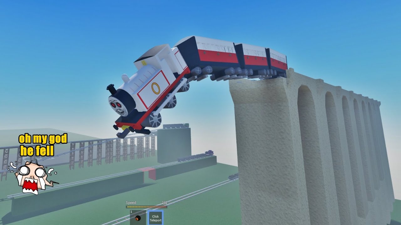 Timothy couldn’t stop and Thomas saw him crash off the broken bridge! 8