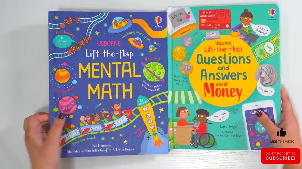 Lift the Flap Mental Math & Lift the Flap Questions About Money! Usborne Books! PaperPie!