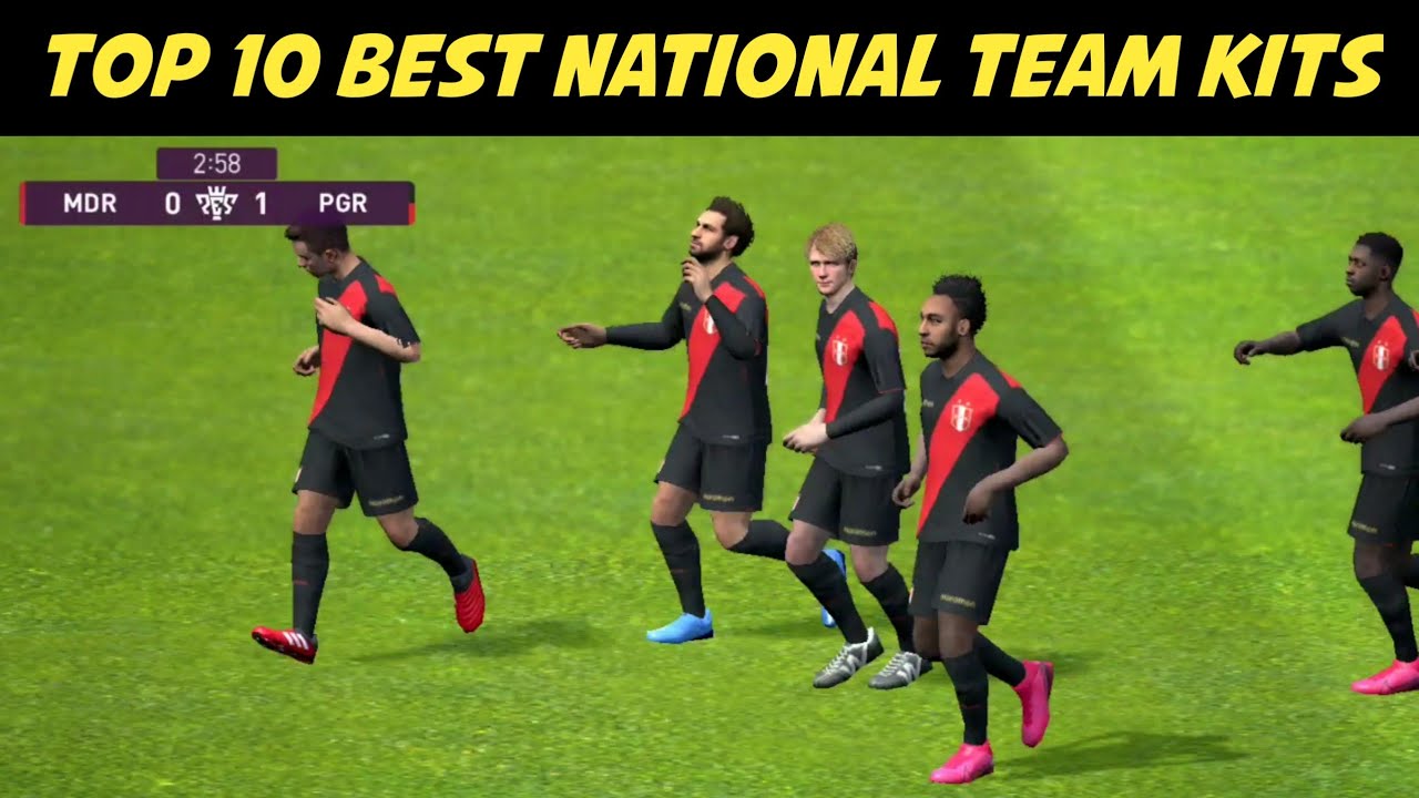 TOP 10 BEST NATIONAL TEAM KITS IN PES 2020 MOBILE | NO PATCH