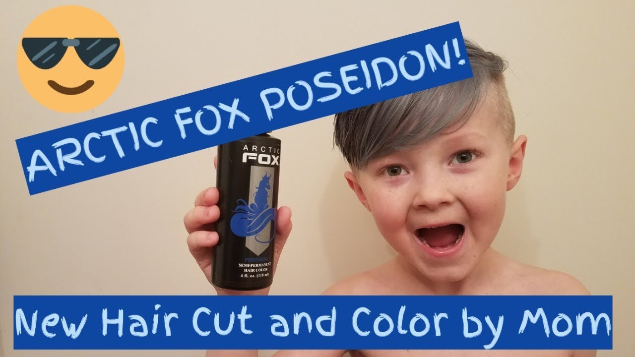 ARCTIC FOX POSEIDON! Cut and Coloring his hair Blue!