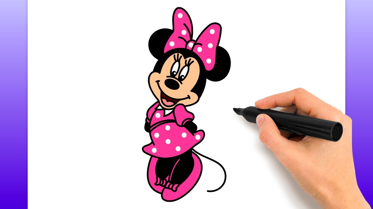 Como Dibujar Minnie Mouse | Fácil Tutorial De Dibujo Paso A Paso