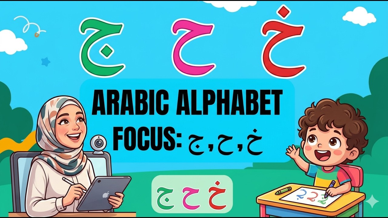 Learn Arabic Letters Jeem, Haa & Khaa ✨ | Online Quran Class for Kids | Fun & Interactive